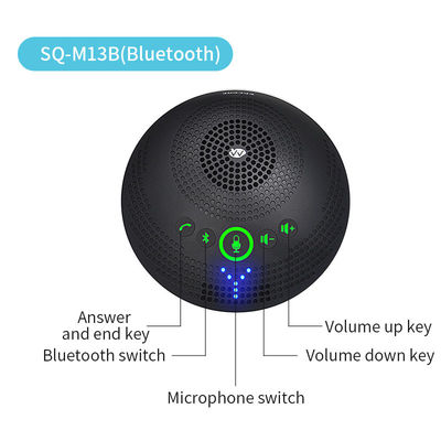 Профессиональный конференц-микрофон SQ-M13B 2.4G беспроводной всенаправленный микрофон, с 360-градусной передачей, аудио высокой четкости и снижением шума